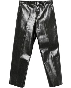 Dries Van Noten Leather Trousers - Black