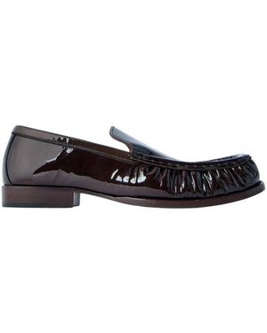 Dries Van Noten Lackleder-Loafer - Schwarz