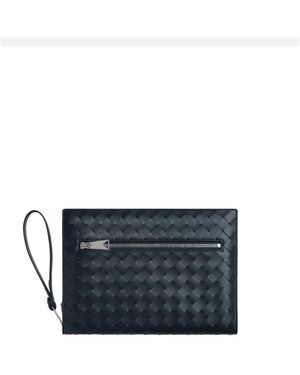 Bottega Veneta Blaue Clutch Tasche Aw24 - Schwarz