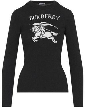 Burberry Round-Neck Knitwear - Negro