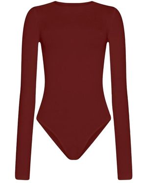 Wolford Tops ,Rood ,Katoen Berlin Long-Sleeve Bodysuit