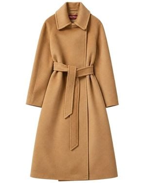 Max Mara Jassen ,Bruin ,Wol Apice Wollen Jas