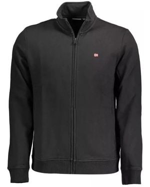 Napapijri Zwart Geborduurd Rits Sweatshirt