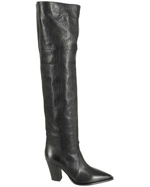 Bettina Vermillon Over-Knee Boots - Noir