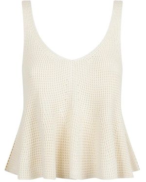 Alaïa V-Neck Knitwear - Blanc