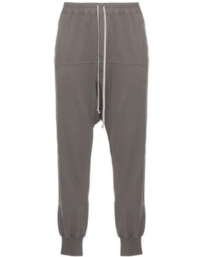 Rick Owens Wijde Cargo Broek Van Katoen Met Trekkoord - Grijs