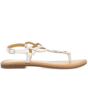 Gioseppo Weiße Leder Geflochtene Sandalen