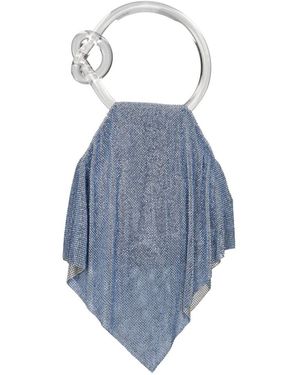Benedetta Bruzziches Tassen ,Blauw ,Satijn Casper Iris Bag