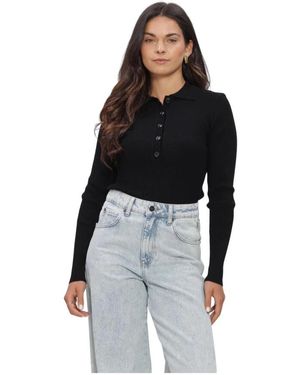 Bruuns Bazaar Tops ,Zwart ,Anemone Bbvalea Knit Polo