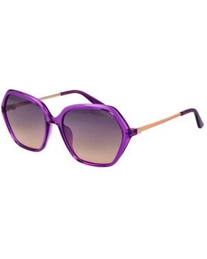 Guess Accessoires ,Veelkleurig ,Plastic Zonnebril - Paars