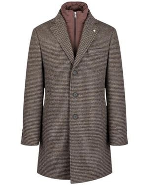 Manuel Ritz Single-Breasted Coats - Brown