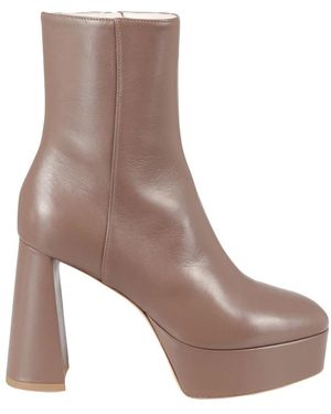 Bettina Vermillon Heeled Boots - Marrón