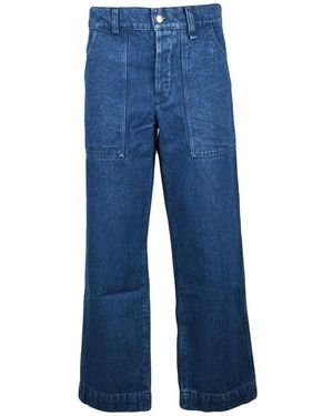 Maison Kitsuné Rechte Jeans - Blauw