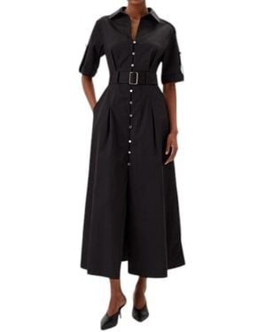 Fracomina Langes Hemdblusenkleid - Schwarz