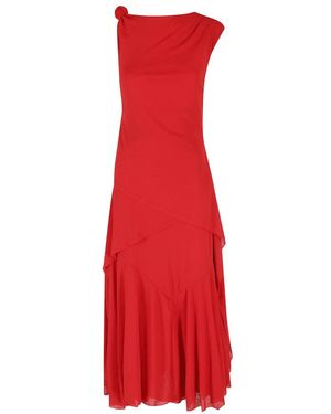 Ganni Midi Dresses - Red