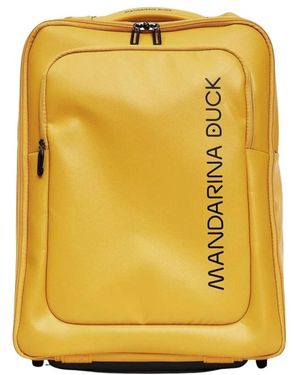 Mandarina Duck Koffers ,Geel ,Polyester Eco Coated Soft Trolley Rugzak