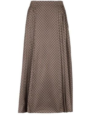 Balmain Midi Skirts - Brown