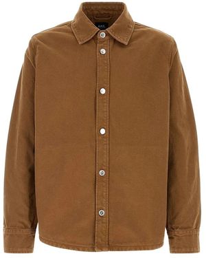 A.P.C. Casual Shirts - Brown