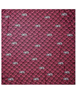 Guess Accessoires ,Veelkleurig ,Polyester Love Print Foulard - Paars