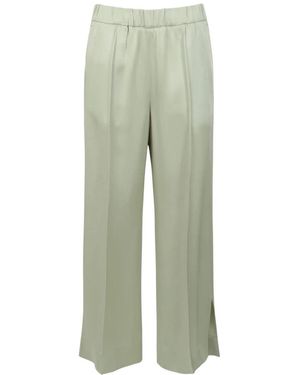 Jil Sander Broeken ,Groen ,Satijn Trouser 05 Aw 30