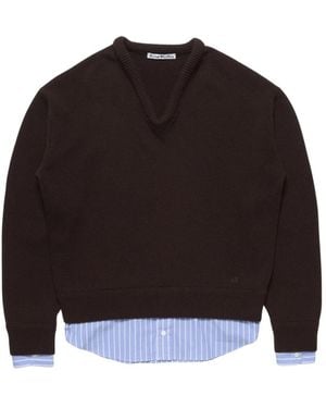 Acne Studios V-Neck Knitwear - Negro