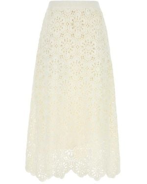 FARM Rio Midi Skirts - Natural