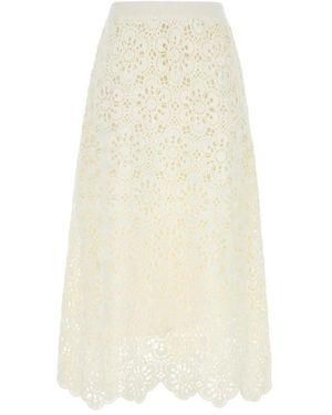 FARM Rio Midi Skirts - Natural