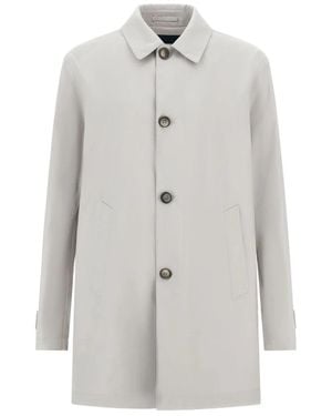 Herno Single-Breasted Coats - Grey