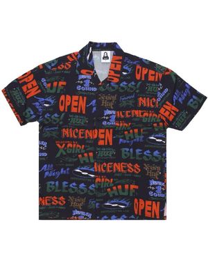 Huf Dub Rhythm Kurzarmhemd - Blau