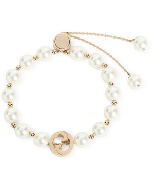 Gucci Perlenarmband Mit Goldfarbenen Details - Mettallic
