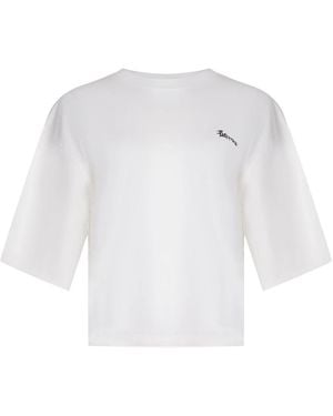 Barrow Tops ,Wit ,Katoen T-Shirt Met Korte Mouwen