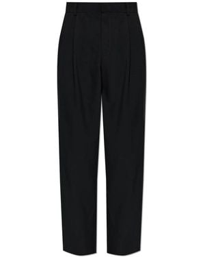 Balmain Broeken ,Zwart ,Wol Gekreiste Pantalon