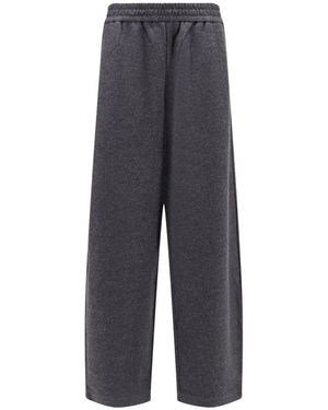 Brunello Cucinelli Broeken ,Grijs ,Polyester Cashmere Interlock Track Broeken