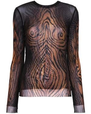 Jean Paul Gaultier Long Sleeve Tops - Brown