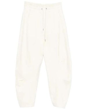 High Wide Leg Pleated Broeken - Wit