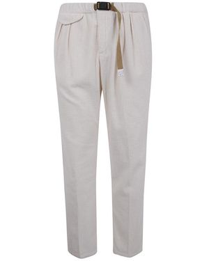 White Sand Slim-Fit Trousers - Grey