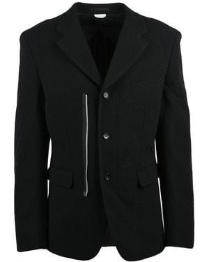 Comme des Garçons Jassen ,Zwart ,Wol Giubbotto Giacca