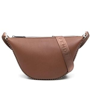 Fendi Melon Kleine Schoudertas - Bruin