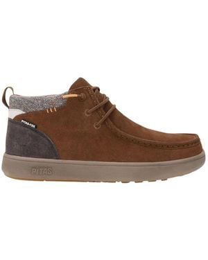 WALK IN PITAS Lace-Up Boots - Brown