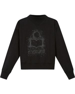 Isabel Marant Hoodies & Sweatvesten ,Zwart ,Katoen Moby Sweatshirt