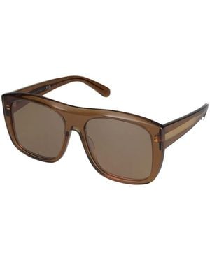 サングラス STELLA MCCARTNEY Woman Sunglasses Brown SC40052I 53N Stella McCartney Brown Oval Sunglasses Stella McCartney