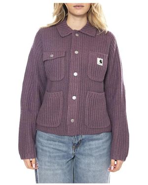 Carhartt W Michigan Sweater Cardigan - Paars