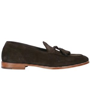 Green George Tassel Suede Moccasin - Schwarz