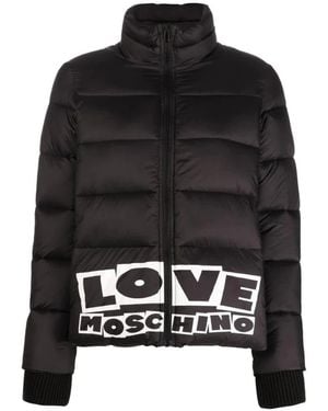 Love Moschino Schwarze daunenjacke