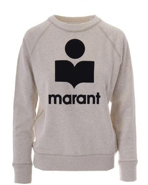 Isabel Marant Hoodies & Sweatvesten ,Katoen Girocollo Sweatshirt - Grijs