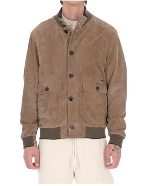 Moorer Leather Jackets - Marrón