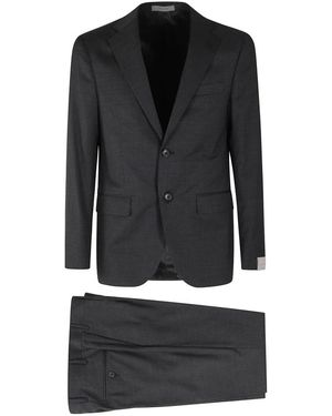 Corneliani Single Breasted Suits - Nero