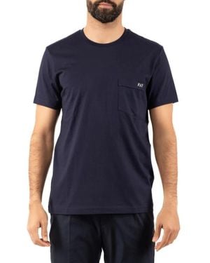 Fay T-Shirt Met Zak - Blauw
