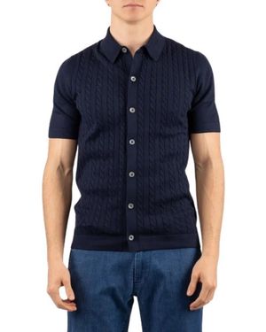 Gran Sasso Short Sleeve Shirts - Blue