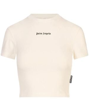 Palm Angels T-Shirts - Natural